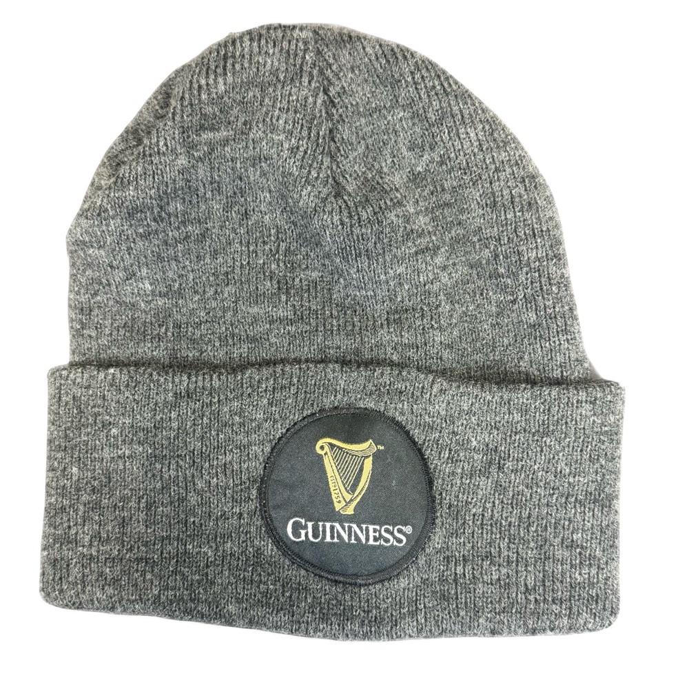 Carhartt A18 Knit Cuffed Beanie Coal Heather Gray Carhartt & Guinness patches - Picture 2 of 8